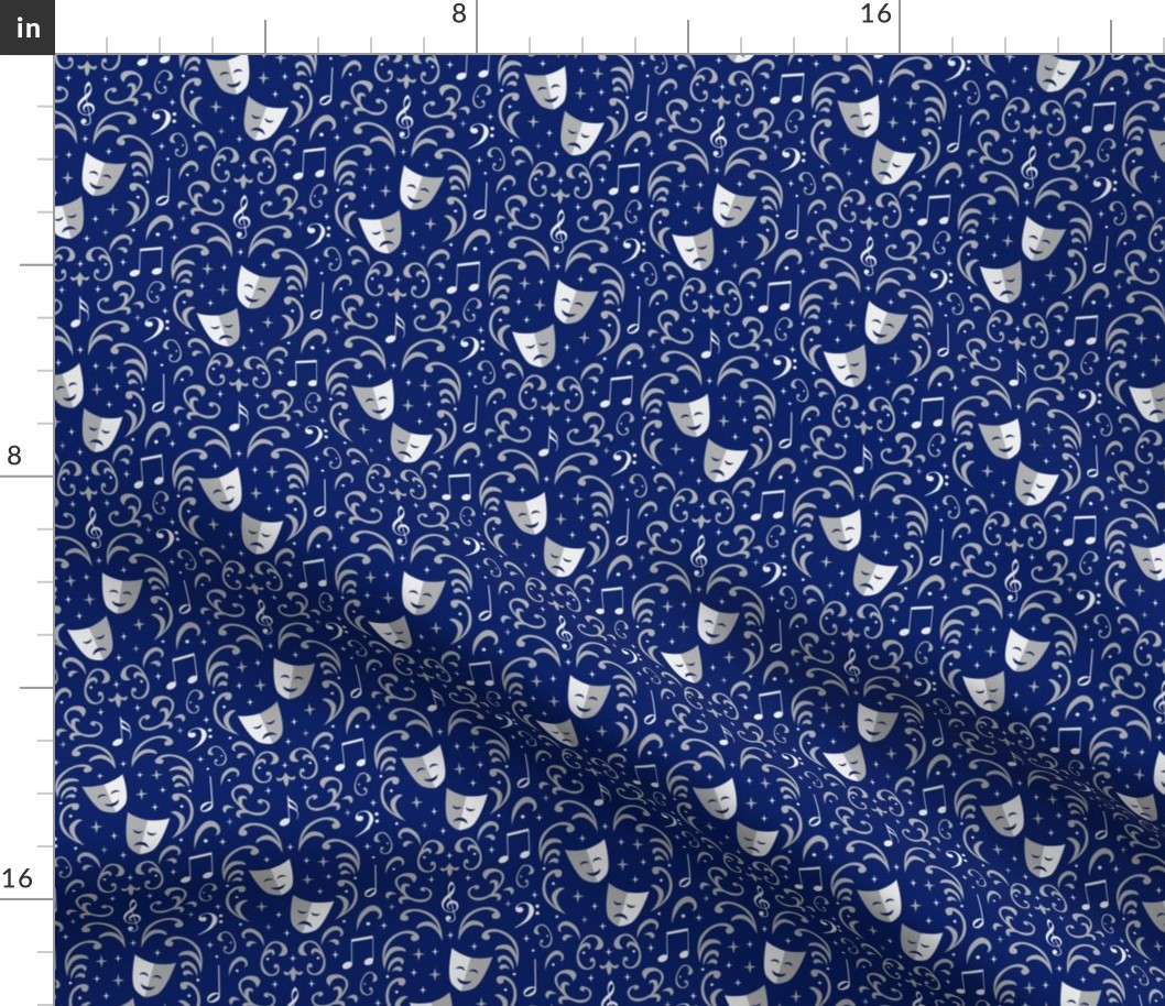 Theater Damask (Blue Small)
