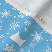 Minnesota Snowflakes Blue Small