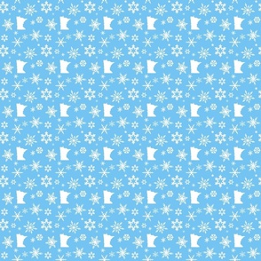 Minnesota Snowflakes Blue Small