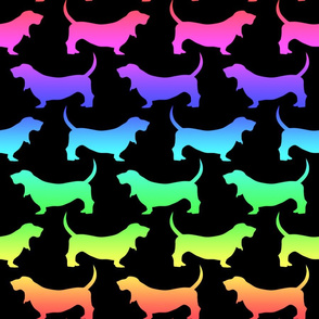 Rainbow Bassets (Dark Large)