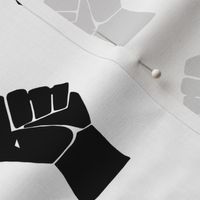 BLM Black Fist on White