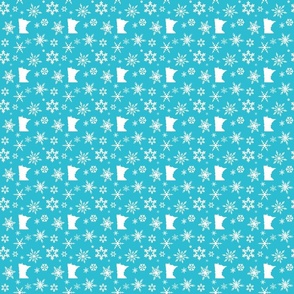 Minnesota Snowflakes Teal Small