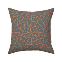 Abstract Geometric Tangerine on Shadow Small