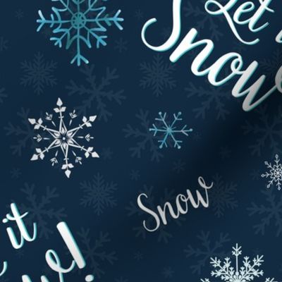 Let it Snow -  blue medium