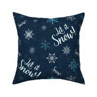 Let it Snow -  blue medium