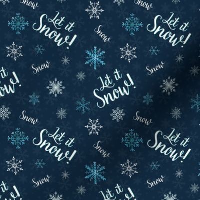 Let it Snow - blue small