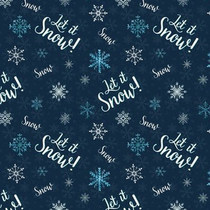 Let it Snow - blue small