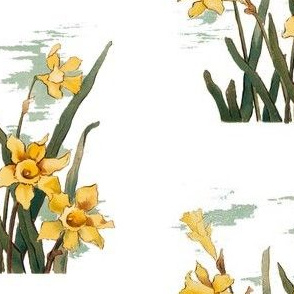 Vintage daffodil posy (large)
