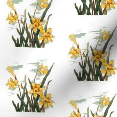 Vintage daffodil posy (medium)