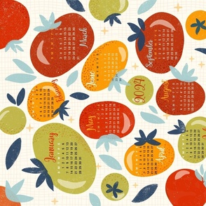 Tomatoes // Calendar 2024 // Red Orange Green