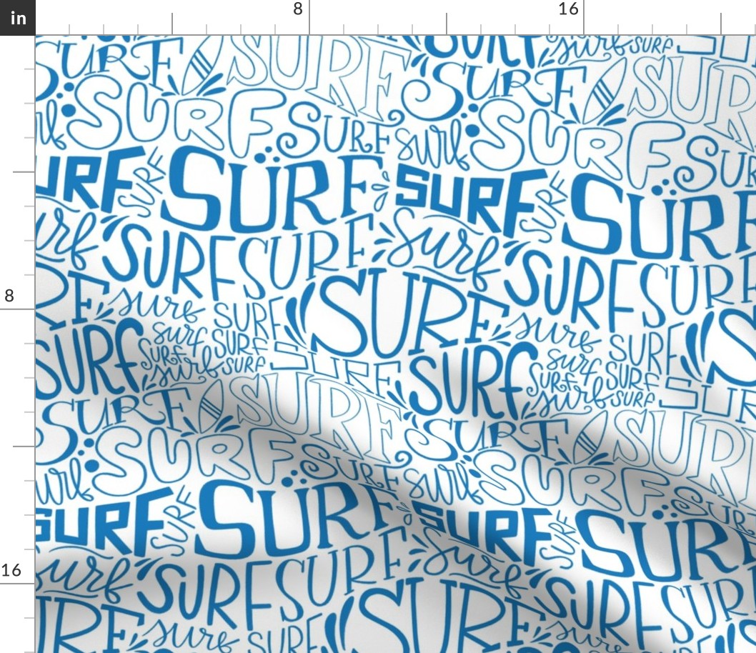 Surf lettering in blue 2