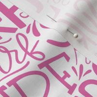 Surf lettering in pink