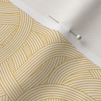 Small scale lines roper waves pasta in mustard yellow