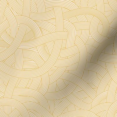 Small scale lines roper waves pasta in mustard yellow