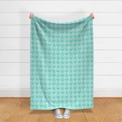 Small scale Health and wellbeing, doctor and nurse, medicine, turquoise green blue