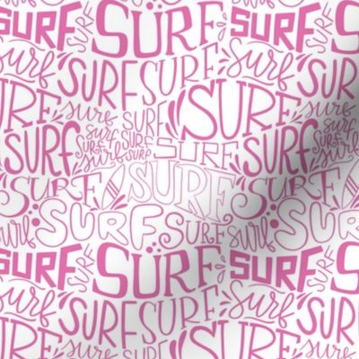 Surf lettering in pink_small scale