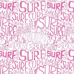 Surf lettering in pink_small scale