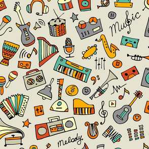  Music Instruments Background 