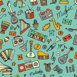  Music Instruments Background 