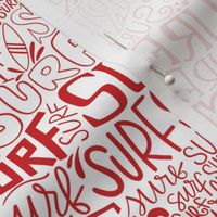 Surf lettering in red_small scale