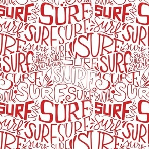 Surf lettering in red_small scale