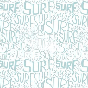 Surf lettering in grey_small scale