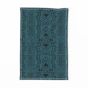 Teal Mudcloth