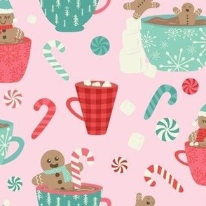 Hot Tub Gingerbread on pink