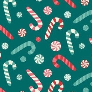Christmas Candy Cane Peppermints Green