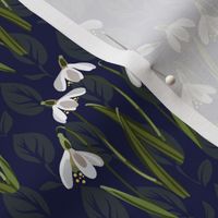 Snowdrop Flowers | Small | Navy