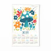 Mr. Mushroom // Calendar 2024 // Blue Orange // Floral