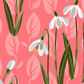 Snowdrop Flowers |  Pink #FF757B