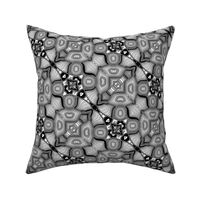 small TURTLE scales abstract graphic geometric BLACK AND WHITE PATTERN 1 FLWRHT