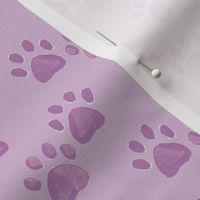 Doggie Paw Prints in Watercolour Mauve