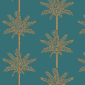 Teal & Gold Palms