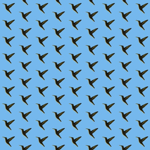 Hummingbird block print