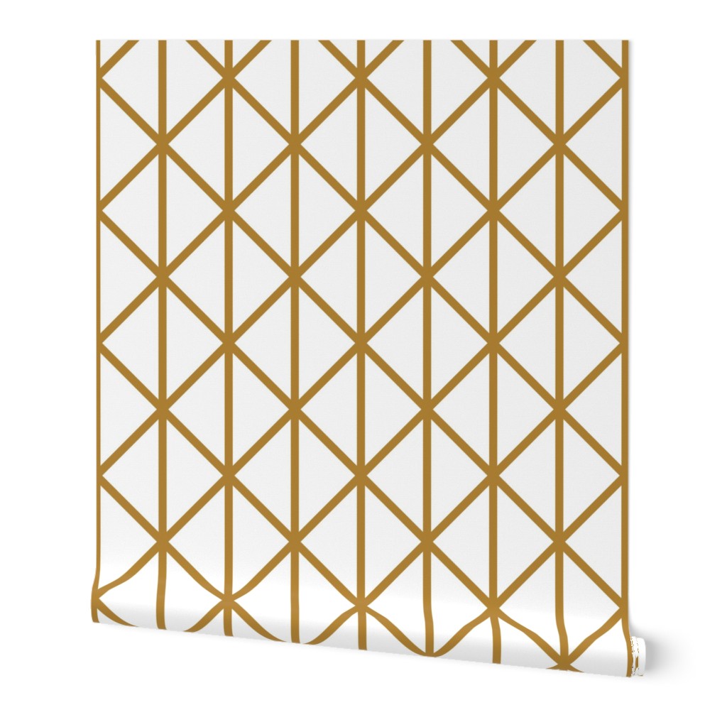 Geometric lines on white background