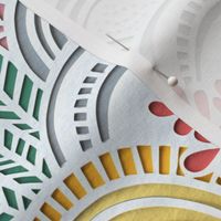 Paper Garden Multi Color Large Scale- Spring- Summer- Home Decor-- Jumbo Scale Botanical Wallpaper- Floral