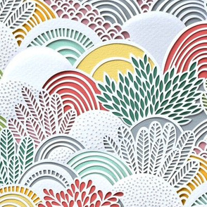Paper Garden Multi Color Medium- Spring- Summer
