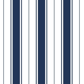 estate blue french stripe boat neck marine sailor nautical polo shirt multi stripe vertical
