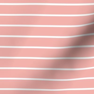 blossom pink french stripe boat neck marine sailor nautical polo shirt breton stripe solid reversed horizontal