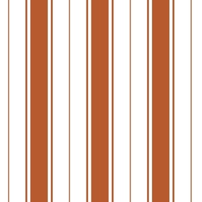 rust orange french stripe boat neck marine sailor nautical polo shirt multi stripe vertical