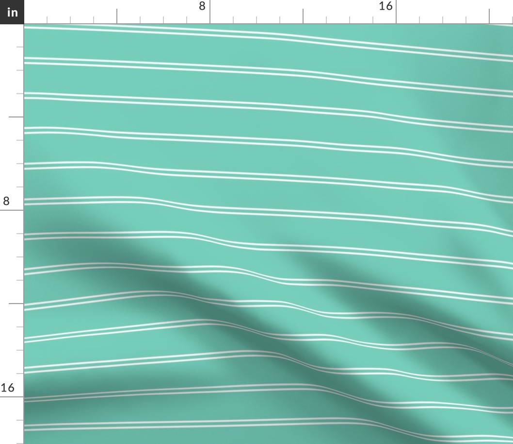 opal mint french stripe boat neck marine sailor nautical polo shirt two stripe solid reversed horizontal