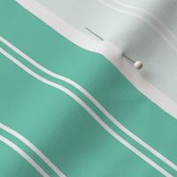 opal mint french stripe boat neck marine sailor nautical polo shirt two stripe solid reversed vertical