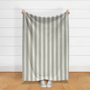 chive green on cream grain sack french country farmhouse ticking twelve stripe