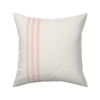 blossom pink  on cream grain sack french country farmhouse ticking nine stripe 12 inches apart