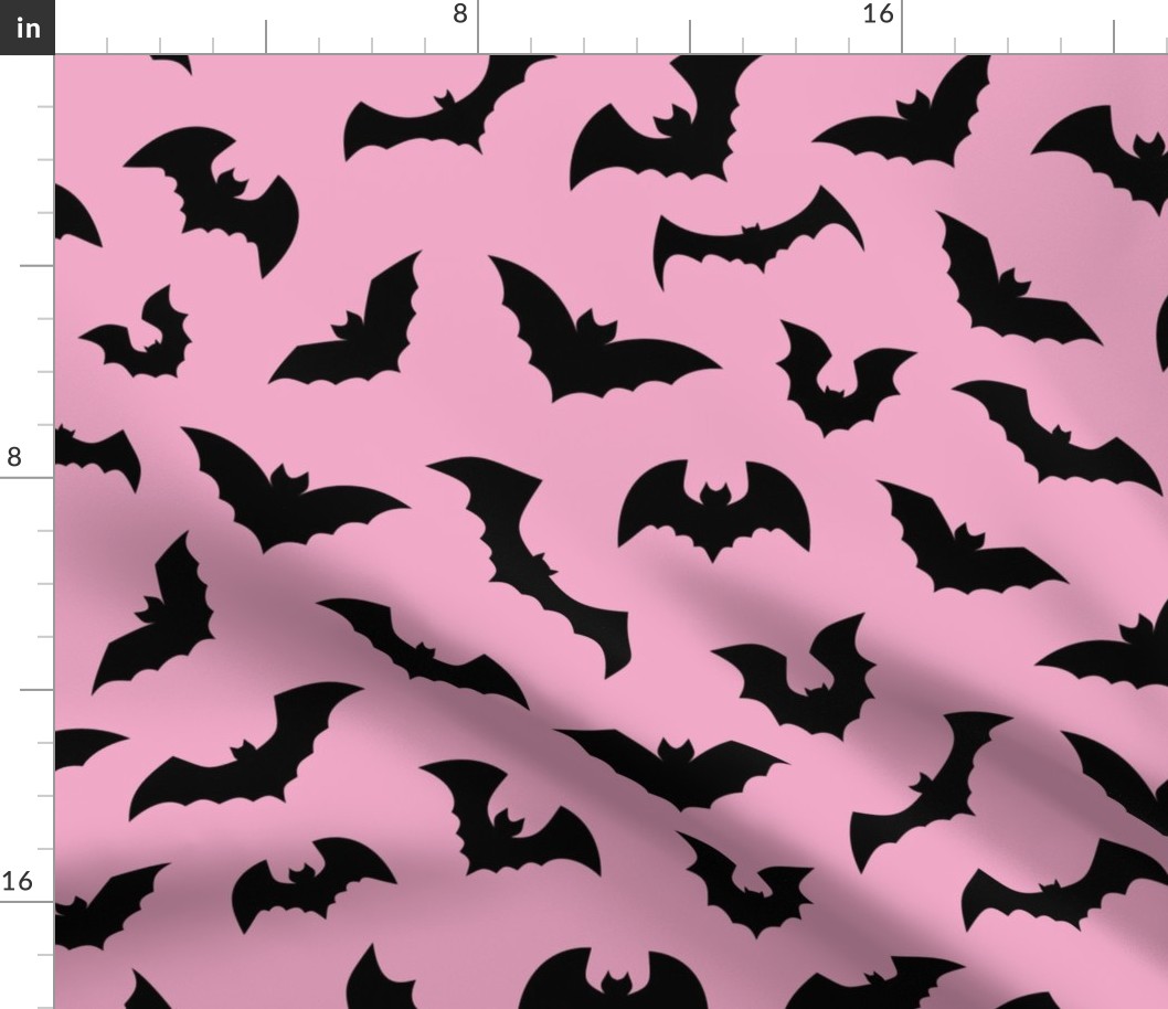 Pink Black Bats Pastel Goth - L