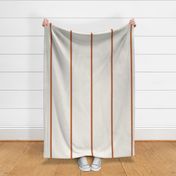 rust orange on cream grain sack french country farmhouse ticking three stripe 10 inches apart