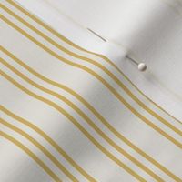 misted yellow on cream grain sack french country farmhouse ticking nine stripe