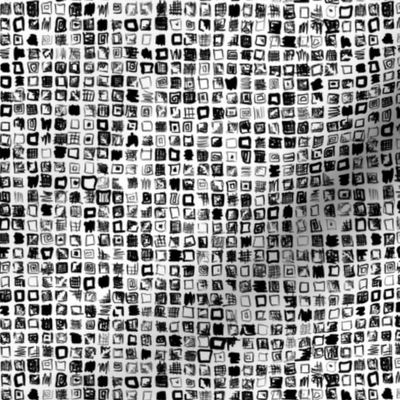 Scribble squares in black and white
